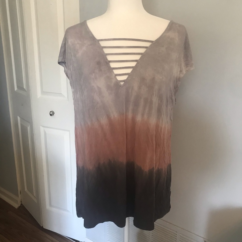 American Eagle Soft & Sexy Ombré Striped Aeo T